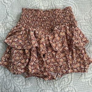 Altar'd State Floral Smocked Skirt